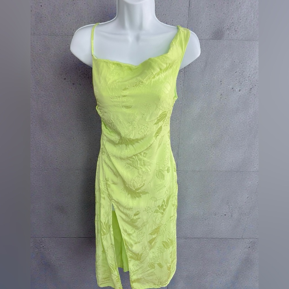 For Love & Lemons- Ilana Midi Dress Light Green Sleeveless Dress Size XS - Picture 7 of 12
